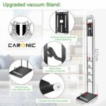 CARONIC Vacuum Cleaner Stand Holder with Wheels Compatible with Dyson V15 V11 V10 V8 V7 V6 Dreame T30 T20 V12 V11 V10, No Wall Drilling, Durable Metal Holder in Sleek Black (Large)