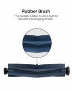 Replacement Rubber Roller Brush and Replacement Brush Guard, Compatible with eufy X10 Pro Omni Robot Vacuum