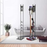 Vacuum Cleaner Stand Holder, Metal Storage Bracket Organizer Rack Compatible with Dyson Handheld Vacuum Cleaner V11 V10 V8 V7 V6 Cordless Stick Vacuum (Black)