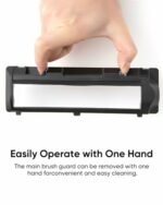 Replacement Rubber Roller Brush and Replacement Brush Guard, Compatible with eufy X10 Pro Omni Robot Vacuum