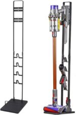 Vacuum Cleaner Stand Holder, Metal Storage Bracket Organizer Rack Compatible with Dyson Handheld Vacuum Cleaner V11 V10 V8 V7 V6 Cordless Stick Vacuum (Black)