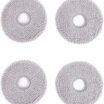 4 Pcs Washable Mopping Pads for Ecovacs DEEBOT X2 Omni/ T30 Omni/ T10 Omni/ X1 Omni/T20 Series Robot Vacuum and Mop Cleaner, Gray
