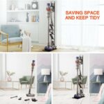 Beauenty Universal version Vacuum Stand Compatible for Dyson V15 V12 V11 V10 V8 V7 V6 with Wheels, Metal Floor Stand Holder Compatible for Dyson Handheld Cordless Vacuum Cleaners & Accessories