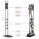 Beauenty Universal version Vacuum Stand Compatible for Dyson V15 V12 V11 V10 V8 V7 V6 with Wheels, Metal Floor Stand Holder Compatible for Dyson Handheld Cordless Vacuum Cleaners & Accessories