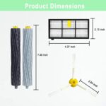 18 Pack Replacement Parts Compatible with iRobot Roomba 800 900 Series 805 850 860 861 864 866 870 871 880 890 891 960 980 981 985 961 Vacuum Accessories,2 Set Roller Brushes,8 Filters,8 Side Brushes