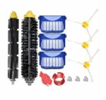 Replacement Parts for iRobot Roomba 600 Series 694 692 690 680 660 665 651 650 614 & 500 Series 595 585 564, Includ Side Brush, Bristle Brush, Flexible Beater Brush, Filter and Screw, Cleaning Tool