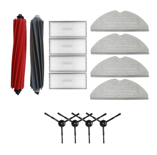 Styleshop777 Accessory Kit Compatible with Roborock S8/S8+ Robot Vacuum Cleaner- Dual Brush System Model 2023-Main Brushes,Wipers, Hepa Filters, Side Brushes, Spare Parts Kit, Cleaning Mops