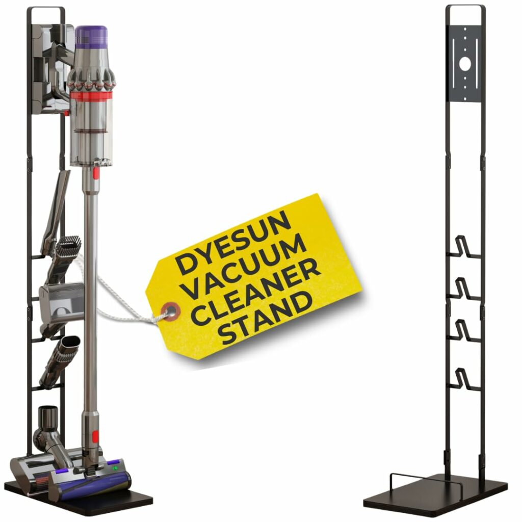 BaytElite Vacuum Cleaner Stand – Compatible with Multiple Cordless Stick Models, Metal Storage Bracket, Freestanding Holder for Handheld Units & Accessories – Stable Base, No Drilling, Space-Saving