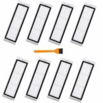Rjnlsc 8 Packs S6 Pure Filters Compatible with Roborock S6 Pure, S6, E4,S4 Max, S6 MaxV, S5, S5 Max, S4, E2, E3, E5, E20 E25 E35 S50 S65 Xiaomi Mijia,8 Filters, 1 Cleaning Tools