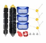 Replacement Parts for iRobot Roomba 600 Series 694 692 690 680 660 665 651 650 614 & 500 Series 595 585 564, Includ Side Brush, Bristle Brush, Flexible Beater Brush, Filter and Screw, Cleaning Tool