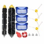 Replacement Parts for iRobot Roomba 600 Series 694 692 690 680 660 665 651 650 614 & 500 Series 595 585 564, Includ Side Brush, Bristle Brush, Flexible Beater Brush, Filter and Screw, Cleaning Tool