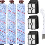 JORAIR Replacements Compatible with Bissell CrossWave, 3 Multi-Surface Brush Roll 1868 + 3 Vacuum Filter 1866 Vacuum Filter, Compare to Part 1608683, 160-8683, 1608684
