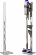 3Clock Vacuum Stand, Vacuum Holder and Metal Storage Bracket, Standing dock for Dyson G5 V15 V12 V11 V10 V8 V7 V6, Hidden Power Cord Design for Dyson Handheld Cordless Vacuum Cleaners