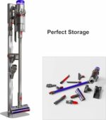 3Clock Vacuum Stand, Vacuum Holder and Metal Storage Bracket, Standing dock for Dyson G5 V15 V12 V11 V10 V8 V7 V6, Hidden Power Cord Design for Dyson Handheld Cordless Vacuum Cleaners