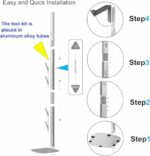 3Clock Vacuum Stand, Vacuum Holder and Metal Storage Bracket, Standing dock for Dyson G5 V15 V12 V11 V10 V8 V7 V6, Hidden Power Cord Design for Dyson Handheld Cordless Vacuum Cleaners