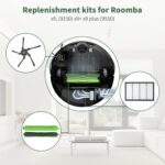 Hyphen-X 21 Packs Replacement Parts for iRobot Roomba s9 (9150) s9+ s9 Plus (9550) s Series AI Robot Vacuum Cleaner Accessories Kits (3 Set Rolling Rubber Brushes, 8 Filters, 8 Side Brushes, 2 Tools)