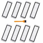 Rjnlsc 8 Packs S6 Pure Filters Compatible with Roborock S6 Pure, S6, E4,S4 Max, S6 MaxV, S5, S5 Max, S4, E2, E3, E5, E20 E25 E35 S50 S65 Xiaomi Mijia,8 Filters, 1 Cleaning Tools