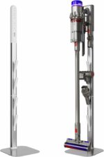 3Clock Vacuum Stand, Vacuum Holder and Metal Storage Bracket, Standing dock for Dyson G5 V15 V12 V11 V10 V8 V7 V6, Hidden Power Cord Design for Dyson Handheld Cordless Vacuum Cleaners
