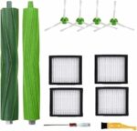 THE WHITE SHOP Replacement Parts accessories Compatible for iRobot Roomba i3 i3+ i4 i6 i6+ i7 i7+ i8 i8+/Plus Series,1 Set Multi-Surface Rubber Brushes 4 HEPA Filters & 4 Side Brushes