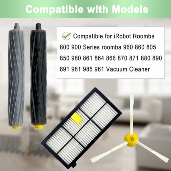 اکسسوری جارو رباتیک آی روبات مناسب مدل های iRobot Roomba 800 900 Series 960 860 805 850 980 861 864 866 870 871 880 890 891 981 985 961 Vacuum Cleaner (ارسال 10 الی 15 روز کاری) - تصویر 5