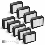 12 Pack Filter Replacement for iRobot Roomba e, i and j Series i7 i7+/plus i3 i3+ E5 E6 E7 i4 i6 i6+ i8 i8+ Robot Vacuum Cleaners parts, High Efficiency 4639161 Filters