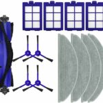 Zertylre Replacement Parts/Accessories Compatible with Eufy RoboVac X8 Hybrid Series Vacuum Cleaner Includes 4 Filters, 4 Side Brushes, 1 Roller Brush, 4 Mopes