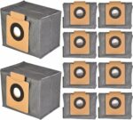 KISS KITTY 10 Pack Replacement Dust Bag, Compatible with Eufy Vacuum, X8 Pro X10 Pro Omni Robot Vacuum Self-Empty Station, 4-Layer Replcement Bags Accessory (Set of 10)
