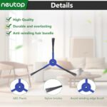 neutop Replacement Accessories Compatible with eufy Robovac L70 Hybrid Robot Vacuum Parts, 2 Roller Brush 4 HEPA Filter 4 Side Brush 2 Mop Cloth