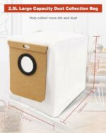 ULXIOM Dust Bags Fit for eufy L50/L60 SES, Fit for Conga Home 10000 8090 Ultra 9090 AI Haier H9 +, Robot Vacuum Cleaner Dustbag Replacement Accessories, 10 Pack, white