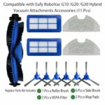 اکسسوری 11عددی جارو رباتیک یوفی مناسب مدل های Replacement Parts for Eufy RoboVac G10 G20 G30 Hybrid Robot Vacuum Accessories Includes 2 Main Brush 6 Side Brush 2 Filter 2 Mop pad (ارسال 10 الی 15 روز کاری)