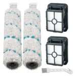 Lemige 2 Pack Multi-Surface Brush Rolls 2787 and 2 Pack Vacuum Filters 1866 Compatible with Bissell CrossWave Cordless Max 2554 2590 2593 2596 Series Vacuum Compare to Part 1618638 & 1608684