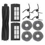 YahuPase Replacement Parts for Eufy X9 pro: Replace Accessories for Eufy X9 Pro CleanerBot Robot Vacuum 1 Main Brush 4 Side Brush 2 Filter 4 Mop Pad (11 Pack)