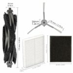 (10 Pack) L60 L50 Replacement Parts Compatible with eufy L60, L60 Hybrid, L60 SES, L50 SES, L50 Series Robot Vacuum, Accessories Kit, 1 Roller Brush, 3 HEPA Filters & Foam Filters, 6 Side Brushes