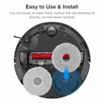 4 Pack Mop Cloth Compatible with Roborock Q Revo/Qrevo S/Qrevo Pro/Qrevo Master/Qrevo Plus/Qrevo Slim Robot Vacuum Cleaner, Spin Cleaning, Microfiber Washable Mop Pad Replacement Accessories