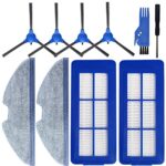 QAQGEAR Replacement Parts Kit for Eufy RoboVac G10 Hybrid, G30 Hybrid Robot Vacuum Cleaner. Includes 4 Side brush, 2 Filters, 2 Washable Mopping Cloth, 2 Tools