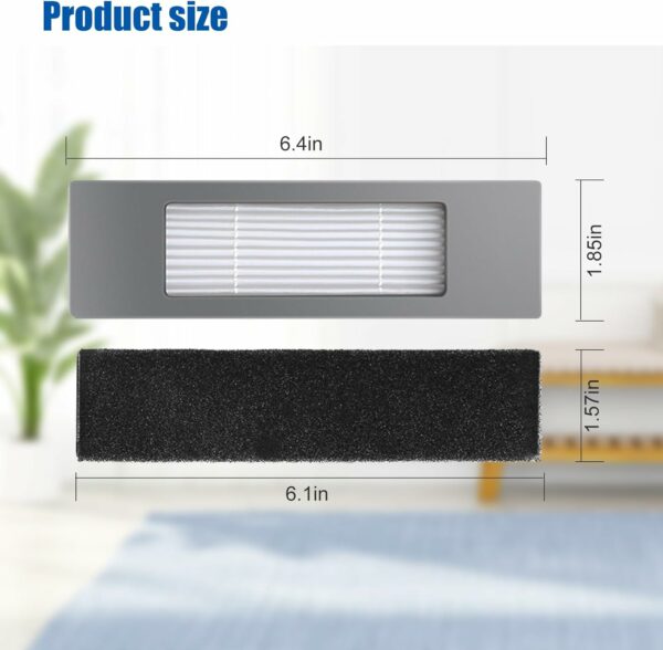 فیلتر جارو رباتیک مناسب اکووکس مدل ECOVACS Deebot Ozmo T8 T8+ T8 Aivi T8 AIVI+ T8 MAX T9+ T5 N8+ / N8+ N8 Pro N8 Pro + / N8 Pro+ N10 + N7 OZMO 920 950 for Yeedi Vac 2 Pro Vac Max Vac Station Vacuums (ارسال 10 الی 15 روز کاری) - تصویر 2