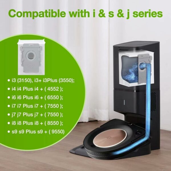 پاکت 6 عددی جارو رباتیک مناسب آی روبات مدل های irobot Roomba Bags i,j&s series (ارسال 10 الی 15 روز کاری) - تصویر 5