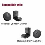 Replacement Parts Compatible with Roborock Q8 Max+ / Q8 Max / Q5 Pro+ / Q5 Pro Robot Vacuum Cleaner,1 set of Main Brush, 2 Filters, 4 Side Brushes, 4 Mop Cloths, 4 Dust Bags