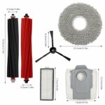 Spare Parts for Roborock Qrevo Master – 22 Piece Accessory Kit Including Side Brushes, Main Brushes, Filter, Dust Bags, Side Wipes and Wipes