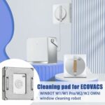 Pack of 6 Cleaning Pads for Ecovacs Winbot W1 / W1 Pro W2 / W2 Omni Replacement Wipes for Ecovacs Cleaner Window Cleaning Robot Replacement Cleaning Cloth for Ecovacs Winbot Microfibre Wipes