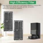 4 Pcs HEPA Filter Accesories for Dreame L10s Pro Ultra Heat / X30 Ultra / X30 Pro Plus/ X30 Pro Ultra /X40 ultra complete Vacuum Cleaner, High efficiency filtration filter Replacement Part