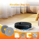 22 Pack Replacement Accessories for Roborock Qrevo S/Qrevo Pro/Qrevo Plus/Qrevo MaxV Robot Vacuum Cleaner, 2 Mainbrush 4 Filter 4 Dust Bags 4 Mop Pads 6 Sidebrush 1 Cleaning Brush 1 Screwdriver