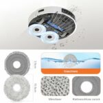 16 Piece Accessory Set for Ecovacs Deebot T30 Omni / T30 Pro Omni Robot Vacuum Cleaner Replacement Parts 8 Wipes and 8 Dust Bags