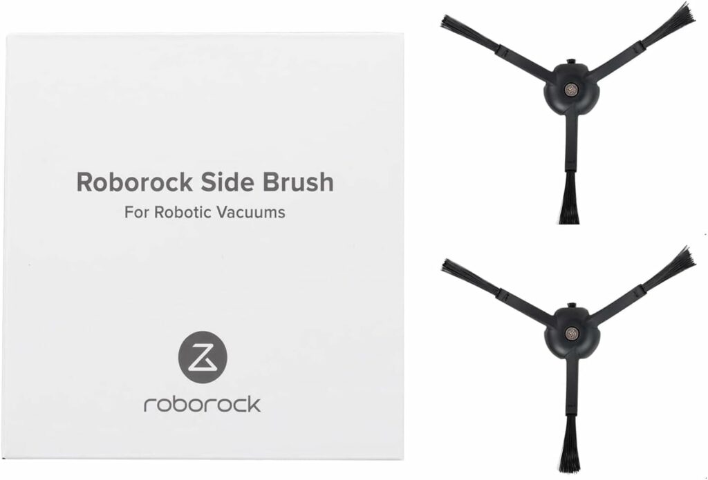 Official Original Side Brush Accessories for Roborock S8 Pro Ultra,S8,S7 Max Ultra,Q Revo,S7 MaxV/S7/Q7Max/Q8 Max/Q7/Q5/S6/S5/S4/E5/E4/E3/E2 Replacement Part,2Packs Black