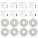 16 Piece Accessory Set for Ecovacs Deebot T30 Omni / T30 Pro Omni Robot Vacuum Cleaner Replacement Parts 8 Wipes and 8 Dust Bags