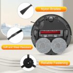 22 Pack Replacement Accessories for Roborock Qrevo S/Qrevo Pro/Qrevo Plus/Qrevo MaxV Robot Vacuum Cleaner, 2 Mainbrush 4 Filter 4 Dust Bags 4 Mop Pads 6 Sidebrush 1 Cleaning Brush 1 Screwdriver