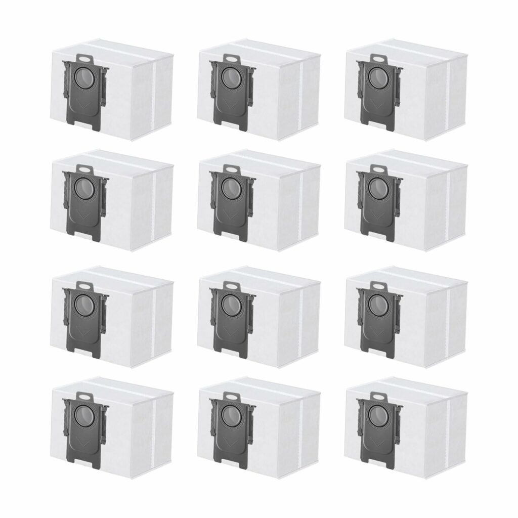 12 Pack Dust Bag for Roborock S8 Pro Ultra, S8+, Q7 Max+, Q8 Max+, Q5 Max+, Q5+, Q5 Pro+, S7 Max Ultra, S7 MaxV Ultra, Vacuum Cleaner,3L Large Capacity Disposable Bag