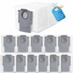 Pack of 12 Dust Bags for Roborock Q Revo/QrevoPro/Qrevo MaxV/Qrevo S/Qrevo Master/S8 MaxV Ultra/S8Max Ultra Robot Vacuum Cleaner Accessories Parts, 3.0L Large Capacity Dust Bags