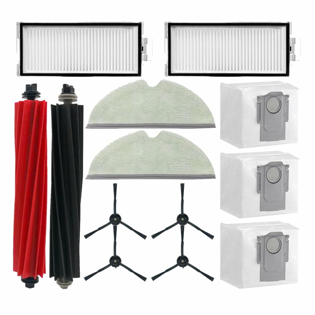 Accessories Kit for Roborock Q8 Max: Replacement Parts Compatible with Roborock Q8 Max Q8 Max + (Q8 Plus) Q5 Pro Q5 Pro+ Robot Vacuum Cleane, Main Brushes Side Brushes Filters Mop Pads Dust Bags