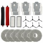 Spare Parts for Roborock Qrevo Master – 22 Piece Accessory Kit Including Side Brushes, Main Brushes, Filter, Dust Bags, Side Wipes and Wipes